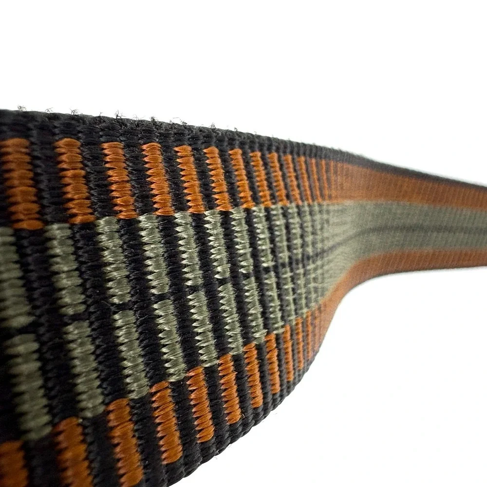Cabelas x Bison Designs Last Chance Nylon Adj Belt Mens Sz XL Black Orange Green